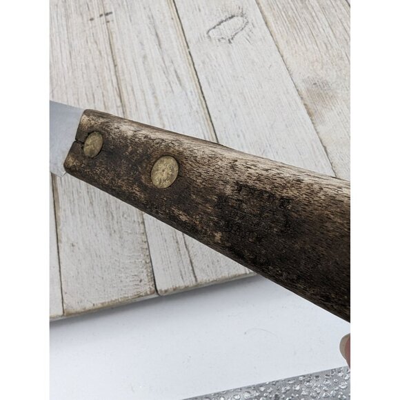 Chef Stainless Steel 8” Blade Slicing Knife Wood Handle 12 1/2" - Picture 8 of 8